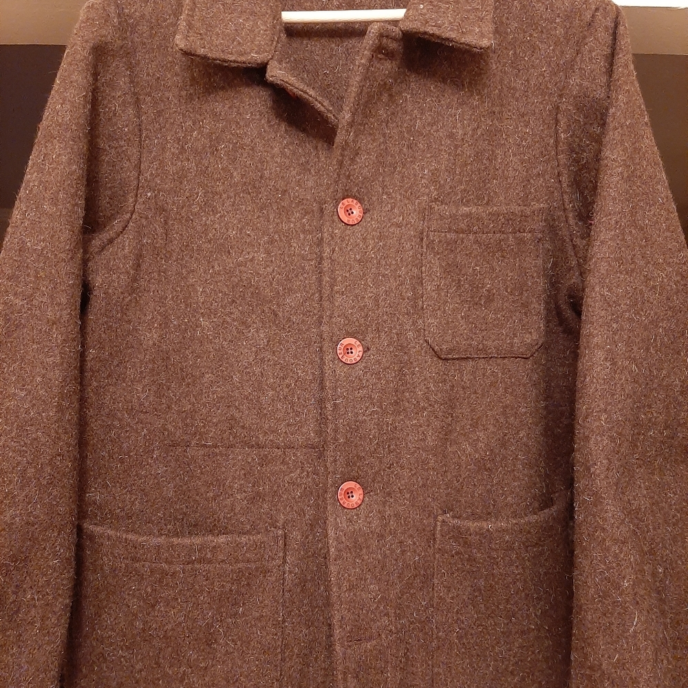 Le Laboureur Burel Wool Undyed Chore Jacket France